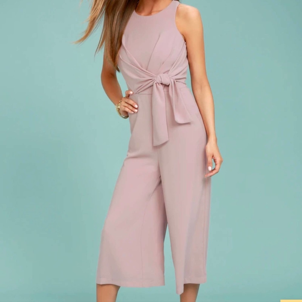 Lulu’s On Track Mauve Midi Jumpsuit